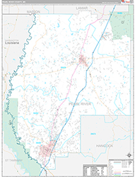 Pearl River County Wall Map Premium Style 2026